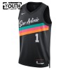 Camiseta Niños San Antonio Spurs Victor Wembanyama 2025-26 Nike City Edition Negro Swingman